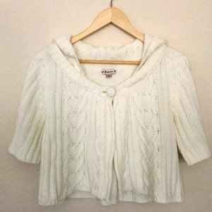 White Sweater Poncho